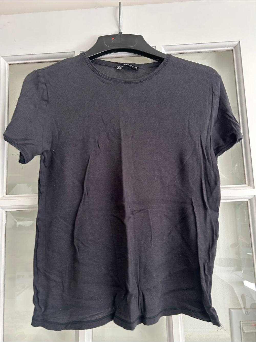 Zara women’s M Black Short Sleeve Crewneck Tee